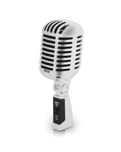 Pyle Pro PDMICR42SL Classic Retro Vintage-Style Dynamic Vocal Microphone (Silver)