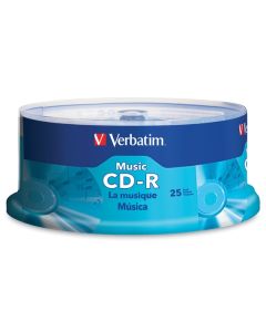 Verbatim 96155 40x 80-Minute CD-R with Branded Surface, 25 Pack